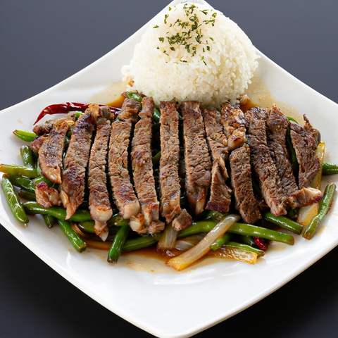 Rib Eye Spicy Green Beans