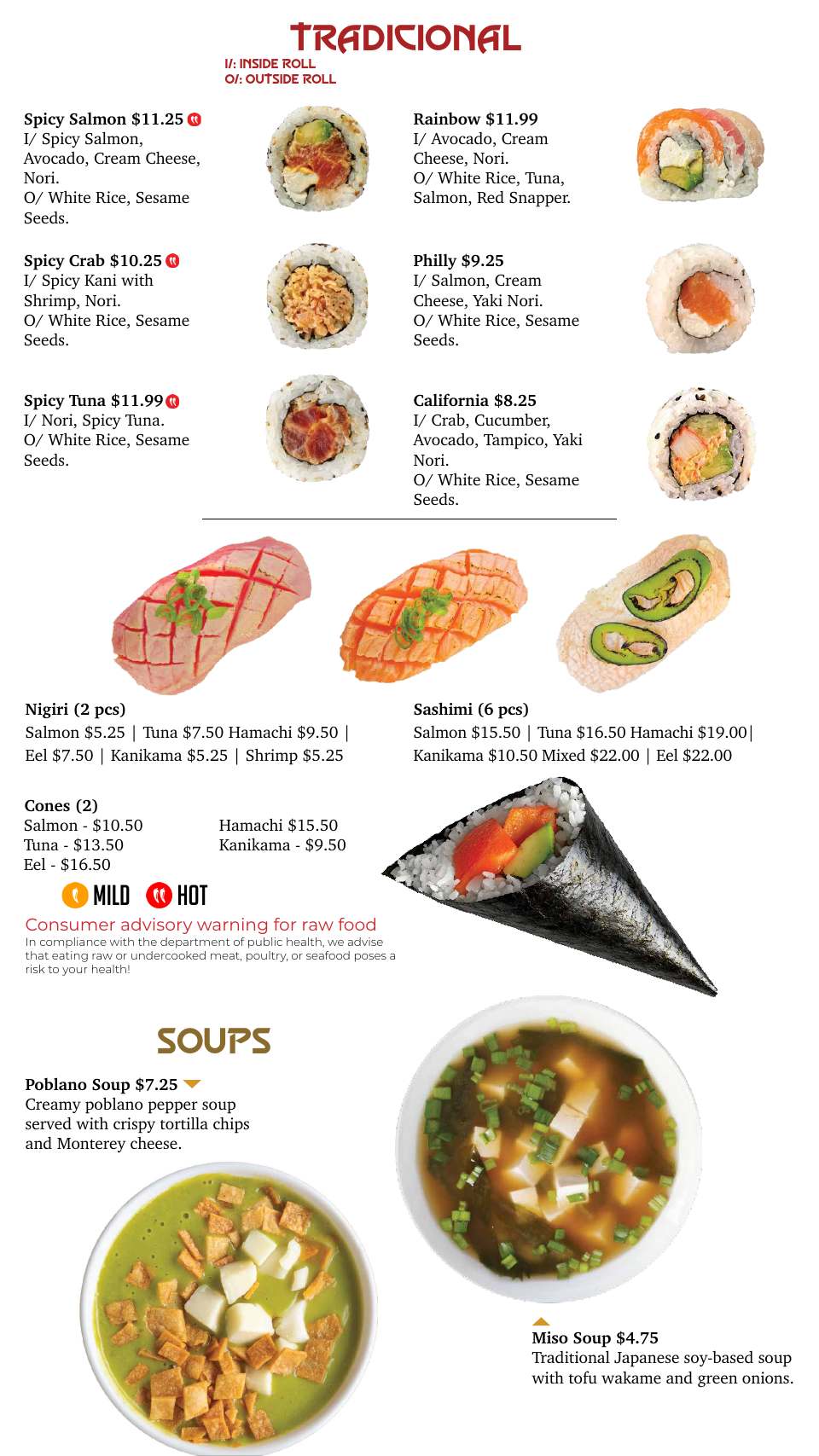 Printed menu, page 4 of 7